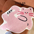 Whimsical Cat-Themed Soft Carpet for Kids' Rooms and Living Spaces